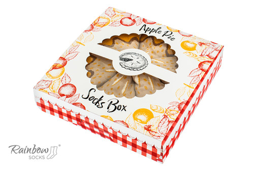 Apfelkuchen socken box 3 - socken,