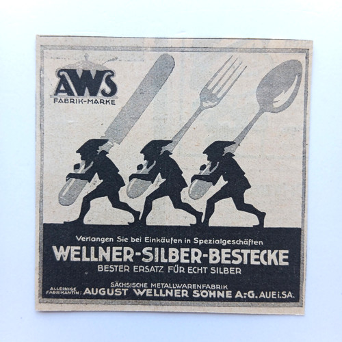 1922 wellner silber besteck - wellner,