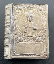 antike Dose Schachtel Etui für Rosenkranz Buchform