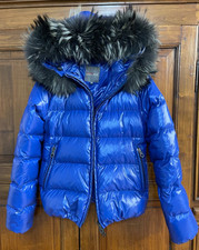 DUVETICA Daunenjacke Adhara Blau Echtpelz IT 40 ca. DE 34-36