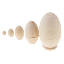 Matryoshka  Steckpuppe Rohling 5-tlg. Holz Matroschka  Babuschka ~