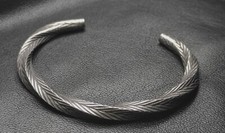 Armreif Wikinger Edelstahl Herren Damen Armband Silber Schwarz Biker A28