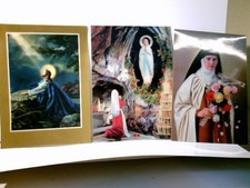 Nostalgie / Vintage. 3 D - Karten. 3 x Alte Ansichtskarte / Postkarte farbig, un