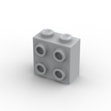 Lego 10x Konverter 1x2x1 brick with studs 22885 hellgrau light bluish gray