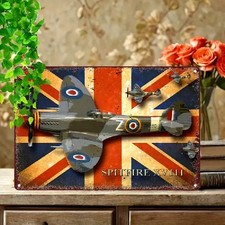 Blechschild WWII Spitfire