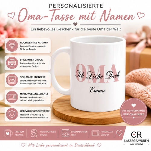 Personalisierte oma tasse - personalisierte,