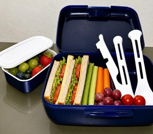 Lunchbox teiliges set mit - lunchbox, 3-teiliges