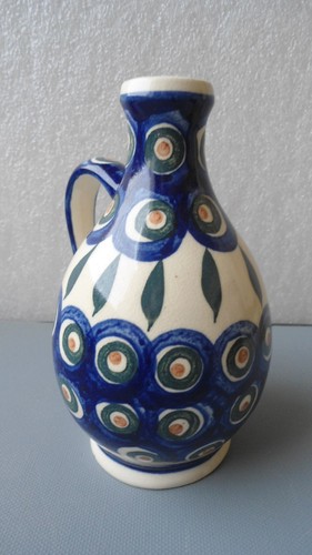 Bunzlau keramik öl flasche - bunzlau,