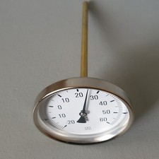 Afriso Bimetall Thermometer Zeigerthermometer 0°C-60°C ohne Tauchhülse 1/2"