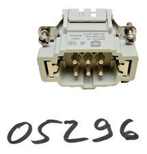 Harting Steckverbinder Einsatz Maschinenstecker Stecker 6 polig Stift Monoblock