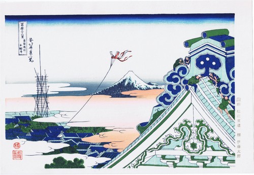 Hokusai der hongan tempel - -, hongan-tempel