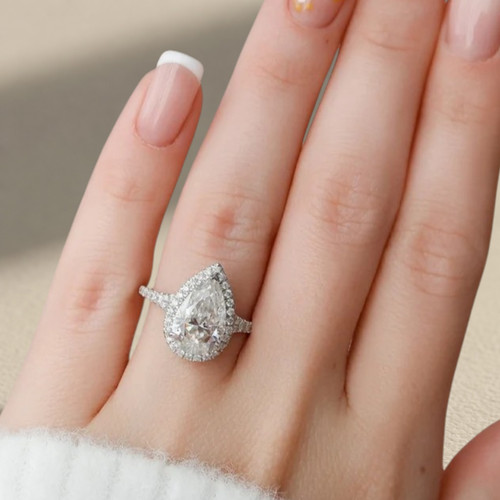 Halo stil verlobungsring 14k - halo-stil,