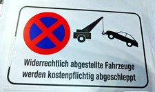 Hinweisschild Parkverbot   weiß, eckig, BxH: 25 x40 cm Parken verboten