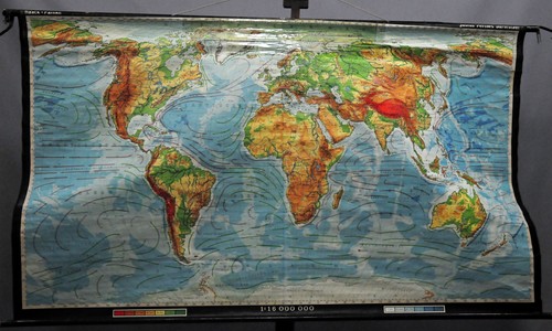 Weltkarte rollbild lehrtafel - weltkarte,
