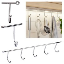 Unterbau-Hakenleiste Chrom 400mm Unterbauhaken Ordnungssystem Küchenhakenleiste