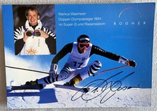 Autogrammkarte Markus Wasmeier - Ski-Weltmeister & Doppel-Olympiasieger - BOGNER