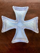 Eisernes Kreuz antike Kuchenform Puddingform Opalglas Kaiserzeit Rarität !
