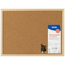 STYLEX Pinnwand Kork mit Holzrahmen 30x40cm