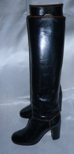 FRANCOIS VILLON Vintage Stiefel Vollleder Schwarz Gr. 36