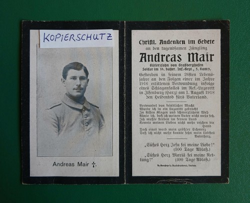 Sterbebild großberghofen - sterbebild,