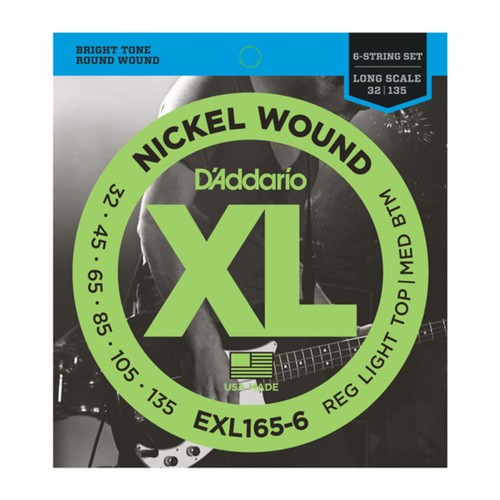 Addario 6er bass - 6er, nickel