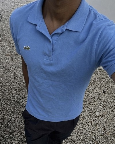Lacoste vintage polo babyblau - lacoste,