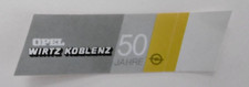 Werbe-Aufkleber Opel Wirtz Koblenz 50 Jahre Autohaus Händler 90er Oldtimer