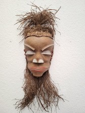 Seltene Ibibio Wandmaske / wall mask ACHATIT  Werkstätten H. Schirmer 60 cm