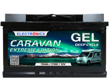 Electronicx Caravan EXTREME Edition Gel Batterie 110 AH 12V Wohnmobil Boot Verso