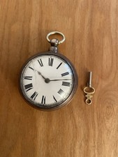 Spindeltaschenuhr Silber