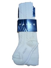 Falke Kinder Strumpfhose 80/92 Weiß Klassisch Zopfstrickmuster Wolle