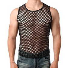 Herren Netz-Tanktop Schwarz