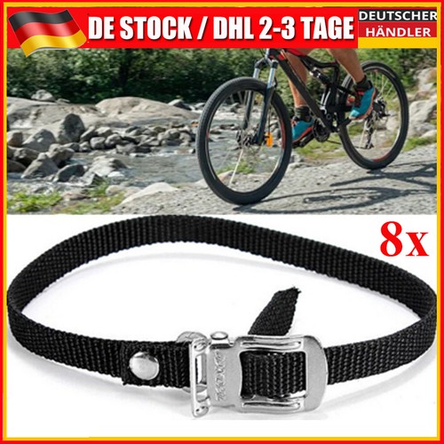 Fahrrad pedalriemen schwarz - 8x,