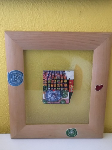 Hundertwasser bild postkarte - bild,