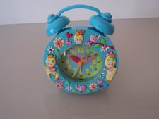 Kinderwecker Pferd Blume Lernuhr Analog mit Alarm *hochwertig *TOP