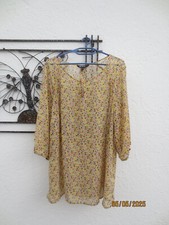 Ulla Popken ★ Bluse ★ Tunika ★ 3/4 Arm ★ gelb ★ Gr. 50/52