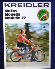 Kreidler Programm Prospekt 1977,  Mofas und Mopeds, MF 2, Flory,