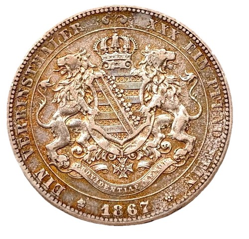 Taler 1867 sachsen johann - 1,