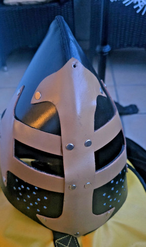 Maske helm leder metall - maske,