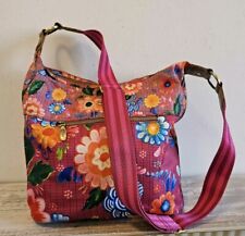 Oilily Schultertasche Bunte Blumen Umhängetasche Tasche Nylon Bag Neuwertig