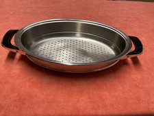 AMC Sieb- Garaufsatz f. ovalen Bräter - sehr guter Zustand - Edelstahl TOP