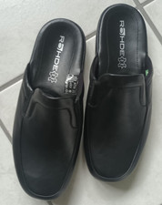 Rohde Herren-Hausschuhe - Schwarz - Leder - Größe:  43