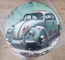 VW Käfer Blechschild Retro Vintage Rund 20 Cm Durchmesser