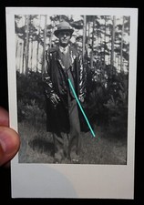 Mann mit Kleppermantel ,alte Foto AK