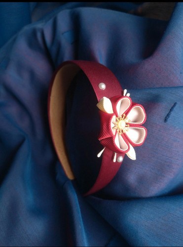Handgefertigter bordeaux ring - bordeaux,