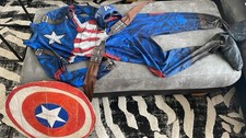 Kinder Superhelden Kostüm Gr. 140/146/152 Marvel Captain America Avengers