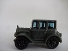 Miniatur Oldtimer / Anthrazitfarbiger Hudson 37 /Schwarze  Reifen-Schwungrad