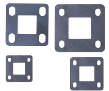 Fußplatte Eisenplatte Stahl 40x40 - 100x100m Bodenplatte Ankerplatte Roh STAHLCO