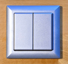 EnOcean Tastsensor Eltako FT55-al mit Rahmen und Wippen mattsilber