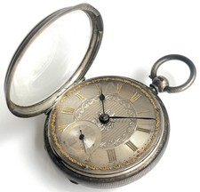 Englische Silber Taschenuhr